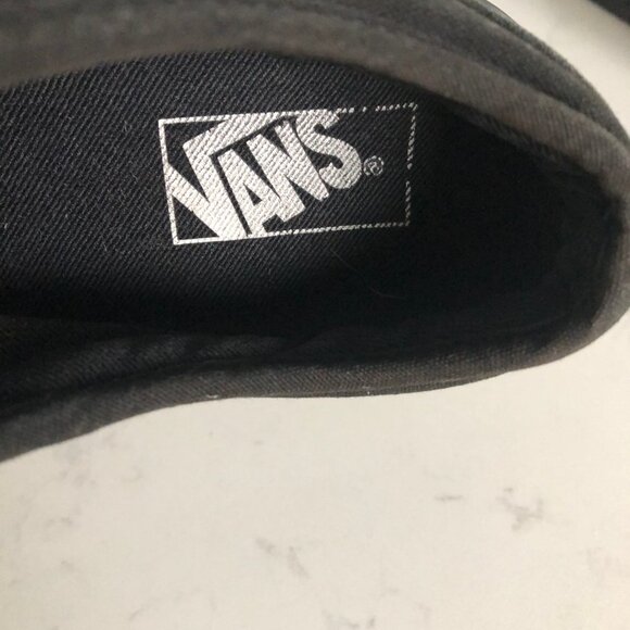 Vans Off The Wall Sporty Lace-Up Textile Sneakers in Black Sz 7.5 - Picture 9 of 12